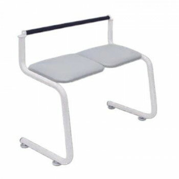 高田ベッド製作所 ハイハイベンチS(二人掛) 座幅35(全幅48)×長さ98×座高60(全高90)cm グレー TB-1669-01【メーカー直送：代金引換不可：同梱不可】【北海道・沖縄・離島は配達不可】