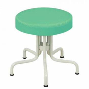 高田ベッド製作所 ローラーチェアー(スツール) (アジャスター付き) ライトグリーン TB-12-02【メーカー..