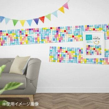 樂天商城 - WallLip ポイントメイク用ウォールペーパー 約28cm×2.5m カラフル WL-280103【メーカー直送：代金引換不可：同梱不可】【北海道・沖縄・離島は配達不可】