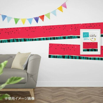 WallLip ポイントメイク用ウォールペーパー 約28cm×2.5m スイカ WL-280109【メーカー直送：代金引換不可：同梱不可】【北海道・沖縄・離島は配達不可】