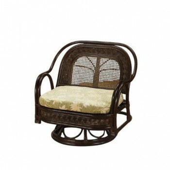 今枝商店 Romantic Rattan 籐ワイドラウンドチェア 回転座椅子 Y502B【メーカー直送：代金引換不可：同梱不可】【北海道・沖縄・離島は配達不可】
