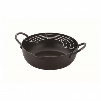 わたしのこだわり 鉄鍋シリーズ 天ぷら鍋24cm シリコンコーティング 5144【メーカー直送：代金引換不可：同梱不可】【北海道・沖縄・離島は配達不可】