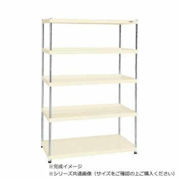 ※パッケージ、デザイン等は予告なく変更される場合があります。※画像はイメージです。商品タイトルと一致しない場合があります。棚板と支柱の組み合わせは、木づちで軽く叩くだけ。スピーディーに仕上がります。※この商品は3個口での出荷になります。(目安個装サイズ:115×1825×40mm:5.65kg/610×1230×50mm:10.3kg/85×110×50mm:0.27kg)※お届けは車上渡しとなります。※搬入場所の状況等によって搬入制限や追加料金が生じる場合があります。サイズ外寸:W1200×D600×H1800mm個装サイズ：12×183×4cm重量56kg個装重量：5650g仕様外寸:W1200×D600×H1800mm均等耐荷重(棚1連当り):750kg均等耐荷重(棚板1段当り):75kg段数:5段カラー:アイボリー質量:56kgアジャスター:樹脂製　ネジ径M12×P1.75組立式生産国日本広告文責:株式会社ホームセンターセブンTEL:0978-33-2811※パッケージ、デザイン等は予告なく変更される場合があります。※画像はイメージです。商品タイトルと一致しない場合があります。fk094igrjs