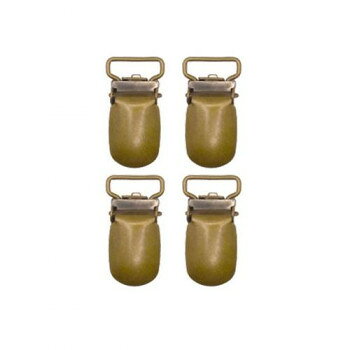 INAZUMA イナズマ サスペンダー金具 15ミリ 4個入 アンティークゴールド AK-11-15AG【メーカー直送：代金引換不可：同梱不可】【北海道・沖縄・離島は配達不可】