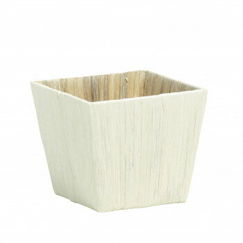 エスジーワンダーゾーン L付ヒヤシンスダ鉢3.5号用角白 366-35DE【メーカー直送：代金引換不 ...