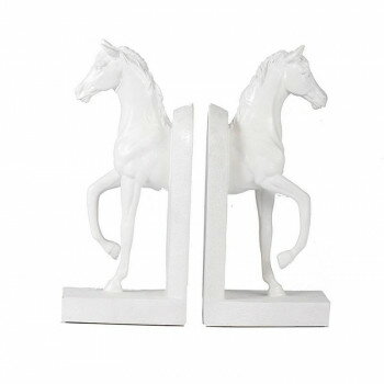 ヴィヴィアン ブックエンド ホース WH 85032BE-WH【メーカー直送:代金引換不可:同梱不可】【北海道・沖縄・離島は配達不可】