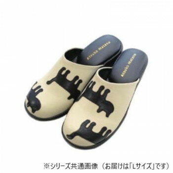 アセット スリッパ マタノアツコ シルエット猫サンダルL ベージュ AM59000L-BE【メーカー直送：代金引換不可：同梱不可】【北海道・沖縄・離島は配達不可】