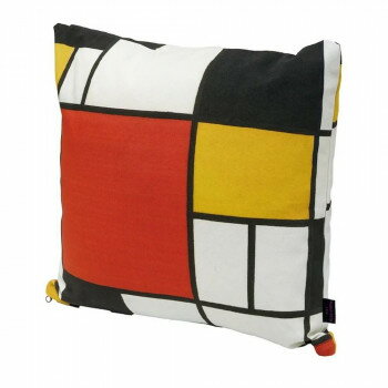 名画クッションカバー モンドリアン 「コンポジション ライン＆カラー」 AC-01526【メーカー直送：代金..