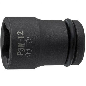 ミトロイ(MITOLOY) 3/8 インパクトレンチ用 ウエルドナット用ソケット 12mm P3W-12【メーカー直送：代..