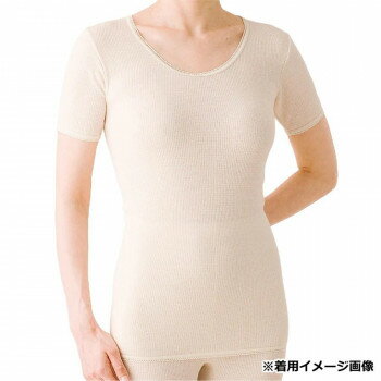 ビビエルボ メディロン リブ調キルト 婦人半袖インナー L 3332【メーカー直送：代金引換不可：同梱不可】【北海道・沖縄・離島は配達不可】