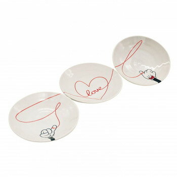 三郷陶器 ディズニー ラブイズ ミッキー・ミニー 中皿セット 3307-01【メーカー直送：代金引換不可：同梱不可】【北海道・沖縄・離島は配達不可】