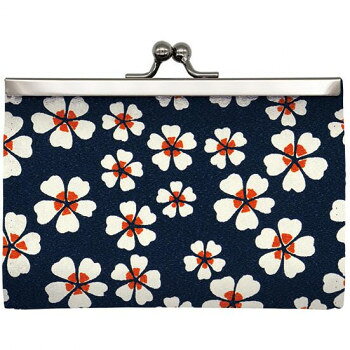 大西賢製販 Ripple がま口ジャバラカードケース (9枚収納) 小桜 紺 GMG23-TM002【メーカー直送：代金引換不可：同梱不可】【北海道・沖縄・離島は配達不可】