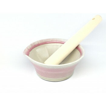 元重製陶所 すり鉢専門メーカーが作る離乳食にも使えるすり鉢 直径13cmすりこぎセット 桜【メーカー直送：代金引換不可：同梱不可】【北海道・沖縄・離島は配達不可】
