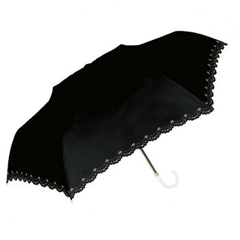 中谷 傘 UVフラワーヒートカット 折りたたみ ブラック 55cm 黒 折り畳み 日傘 晴雨兼用 924-053【メーカー直送：代金引換不可：同梱不可】【北海道・沖縄・離島は配達不可】