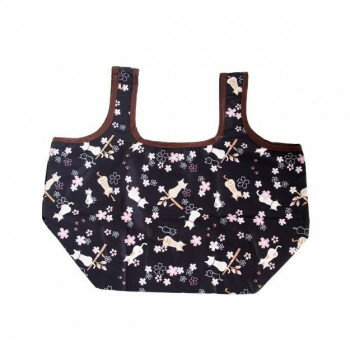 のあぷらす ノア+ 洗えるコンビニバッグ さくら・黒 NF838【メーカー直送：代金引換不可：同梱不可】【北海道・沖縄・離島は配達不可】