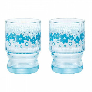 アデリアレトロ 水飲みコップ ペア 花の輪 S6349【メーカー直送：代金引換不可：同梱不可】【北海道・沖縄・離島は配達不可】