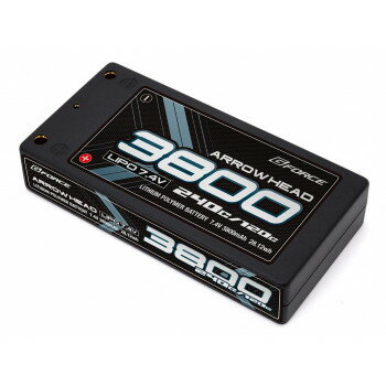 G-FORCE Arrow Head LiPo バッテリー 7.4V 3800mAh 120C/240C GFG016【メーカー直送：代金引換不可：同梱不可】【北海道・沖縄・離島は配達不可】