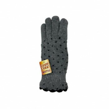 婦人用手袋 アンゴラ 水玉 グレー/GY3 003361721【メーカー直送：代金引換不可：同梱不可】【北海道・沖縄・離島は配達不可】