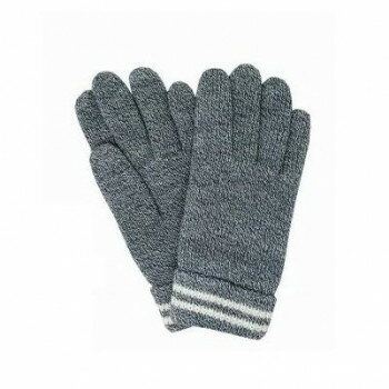 婦人用手袋 MIX無地カフスボーダー グレー/GY3 003366020【メーカー直送：代金引換不可：同梱不可】【北海道・沖縄・離島は配達不可】