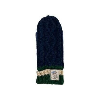 婦人用手袋 ケーブル無地ミトン ネイビー/NV3 003370319【メーカー直送：代金引換不可：同梱不可】【北海道・沖縄・離島は配達不可】
