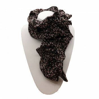 大西賢製販 Ripple×tottua サマーマフラー レオパード ブラック TO-SMF27L-BK【メーカー直送：代金引換不可：同梱不可】【北海道・沖縄・離島は配達不可】