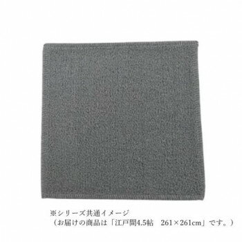 マカロンループ ループパイルカーペット 防ダニ抗菌防炎・床暖対応 グレー 江戸間4.5帖 261×261【メーカー直送：代金引換不可：同梱不可】【北海道・沖縄・離島は配達不可】