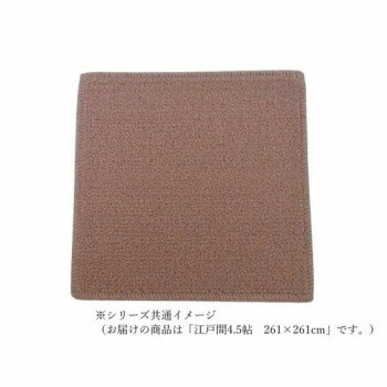 マカロンループ ループパイルカーペット 防ダニ抗菌防炎・床暖対応 ローズ 江戸間4.5帖 261×261【メーカー直送：代金引換不可：同梱不可】【北海道・沖縄・離島は配達不可】