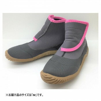 アトムワークス nomodoワークシューズ M グレー/ピンク NMD502_M【メーカー直送：代金引換不可：同梱不可】【北海道・沖縄・離島は配達不可】