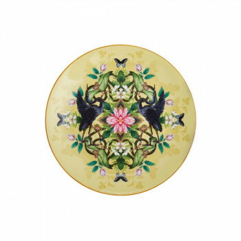 (B) ウェッジウッド ワンダーラスト ウォーターリリー プレート 20cm イエロー 1061856【メーカー直送：代金引換不可：同梱不可】【北海道・沖縄・離島は配達不可】