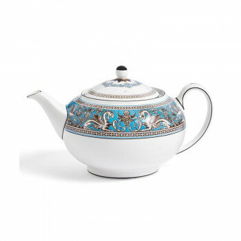 (B) Wedgwood　ウェッジウッド 　フロレンティーン ターコイズ ティーポットL　40018021【メーカー直送：代金引換不可：同梱不可】【北海道・沖縄・離島は配達不可】