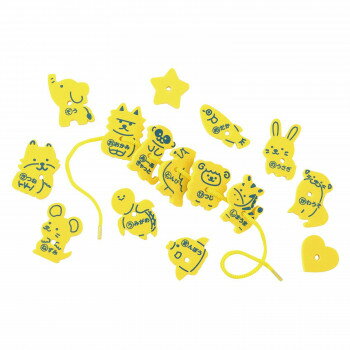 ※パッケージ、デザイン等は予告なく変更される場合があります。※画像はイメージです。商品タイトルと一致しない場合があります。幼児の手先の訓練にいいひも通し遊びができます。サイズ300×210×5mm個装サイズ：22×2×31cm重量70g個装...