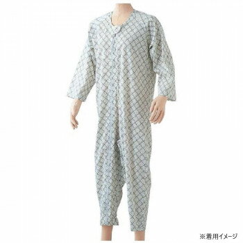 ※パッケージ、デザイン等は予告なく変更される場合があります。※画像はイメージです。商品タイトルと一致しない場合があります。一人では開けにくい、タッチホックを使用した綿100%の介護用パジャマです。服脱ぎやおむついじりなどを防ぐ、一人では開けにくい構造のホックを採用しました。サイズ身丈146×身幅58×袖丈71cm個装サイズ：36×26×3.6cm重量個装重量：580g素材・材質綿100%仕様LLサイズ適応身長:170〜180cm適応胴囲:87〜97cm適応股下:66cm生産国中国広告文責:株式会社ホームセンターセブンTEL:0978-33-2811※パッケージ、デザイン等は予告なく変更される場合があります。※画像はイメージです。商品タイトルと一致しない場合があります。fk094igrjs