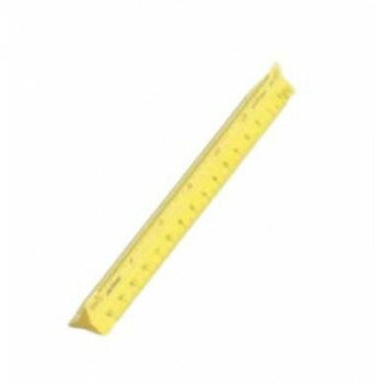 ドラパス カラー三角スケール 15CM 黄 16245【メーカー直送：代金引換不可：同梱不可】【北海道・沖縄..