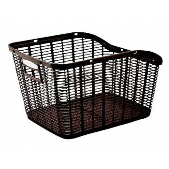 樂天商城 - センタン工業　自転車カゴ　後ろ用固定式プラスチックバスケット　ダークブラウン　RB-90PDBW【メーカー直送：代金引換不可：同梱不可】【北海道・沖縄・離島は配達不可】
