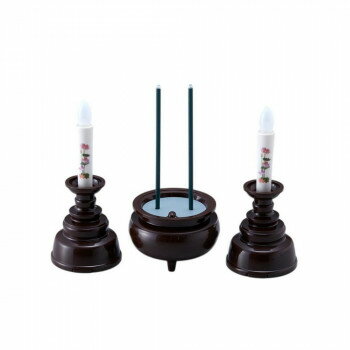 安心の絵ろうそく・お線香セット ブラウン AGI-104【メーカー直送：代金引換不可：同梱不可】【北海道・沖縄・離島は配達不可】