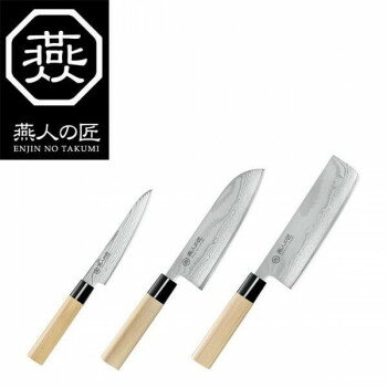 燕人の匠 三徳包丁165mm＆菜切包丁165mm＆ペティナイフ130mm ETW-5000【メーカー直送：代金引換不可：同梱不可】【北海道・沖縄・離島は配達不可】