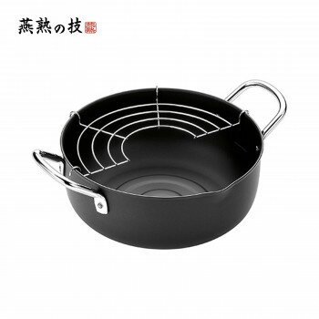 ※パッケージ、デザイン等は予告なく変更される場合があります。※画像はイメージです。商品タイトルと一致しない場合があります。扱いやすさと耐久性を兼ね備えた20cmの共柄天ぷら鍋です。サイズ約208×278×100mm(取っ手含む)、本体高さ:約78mm、底の厚さ0.8mm個装サイズ：22×26×11cm重量約640g個装重量：760g素材・材質本体:鉄(表面加工:シリコン樹脂塗装)半月アミ:鉄(クロムメッキ仕上げ)仕様容量:約2.2Lオール熱源対応付属品半月アミ×1生産国日本広告文責:株式会社ホームセンターセブンTEL:0978-33-2811※パッケージ、デザイン等は予告なく変更される場合があります。※画像はイメージです。商品タイトルと一致しない場合があります。fk094igrjs