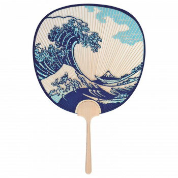 日本製(MADE IN JAPAN) うちわ 浪裏 箱入り 両面透かし 1201【メーカー直送：代金引換不可：同梱不可】【北海道・沖縄・離島は配達不可】