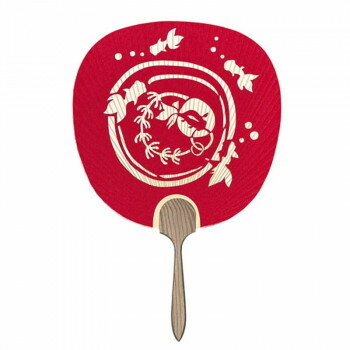 日本製(MADE IN JAPAN) 並型うちわ なごみ (赤) 2116【メーカー直送：代金引換不可：同梱不可】【北海道・沖縄・離島は配達不可】