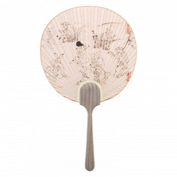 日本製(MADE IN JAPAN) うちわ 鳥獣戯画(小) 2342【メーカー直送：代金引換不可：同梱不可】【北海道・沖縄・離島は配達不可】