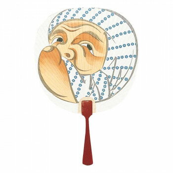 日本製(MADE IN JAPAN) うちわ ひょっとこ 2752【メーカー直送：代金引換不可：同梱不可】【北海道・沖縄・離島は配達不可】