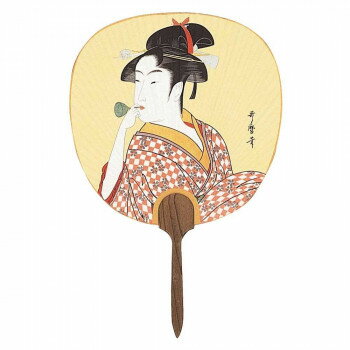 日本製(MADE IN JAPAN) うちわ 浮世絵 (ポッピン) 2921【メーカー直送：代金引換不可：同梱不可】【北海道・沖縄・離島は配達不可】