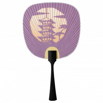 日本製(MADE IN JAPAN) 豆都うちわ 京めぐり(藤) 3505【メーカー直送：代金引換不可：同梱不可】【北海道・沖縄・離島は配達不可】