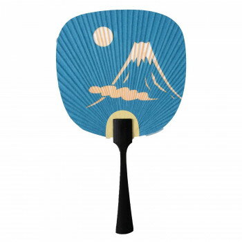 日本製(MADE IN JAPAN) 豆都うちわ 富士(青) 3510【メーカー直送：代金引換不可：同梱不可】【北海道・沖縄・離島は配達不可】
