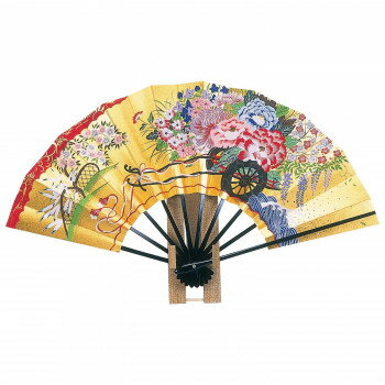 日本製(MADE IN JAPAN) 飾り扇 花 車 (箱・立て付) 5501【メーカー直送：代金引換不可：同梱不可】【北海道・沖縄・離島は配達不可】