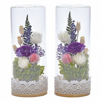 蒼天ボトルフラワー(対入) 小菊 むらさき KS-240352 57n6009800002【メーカー直送：代金引換不可：同梱不可】【北海道・沖縄・離島は配達不可】