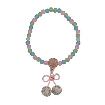 子供念珠 Pツヤ消しミックス ちりめんラップ入 うす桃 747800V300012【メーカー直送：代金引換不可：同梱不可】【北海道・沖縄・離島は配達不可】