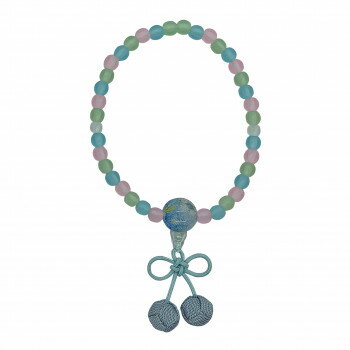 子供念珠 Pツヤ消しミックス ちりめんラップ入 水色 747800d200012【メーカー直送：代金引換不可：同梱不可】【北海道・沖縄・離島は配達不可】