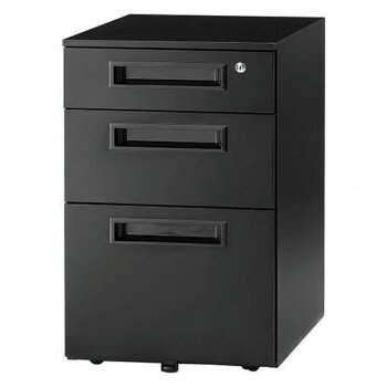 井上金庫販売 オフィス用 3段ワゴン ブラック GSWシリーズ GSW-3 B【メーカー直送：代金引換不可：同梱不可】【北海道・沖縄・離島は配達不可】