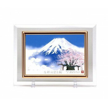 クリスタル絵画 白富士桜・14999【メーカー直送：代金引換不可：同梱不可】【北海道・沖縄・離島は配達不可】